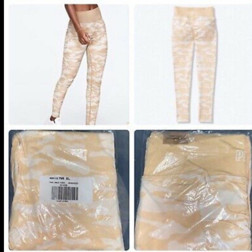 Victoria Secret Pink Seamless High Waist Ruched Leggings NWT Size Small